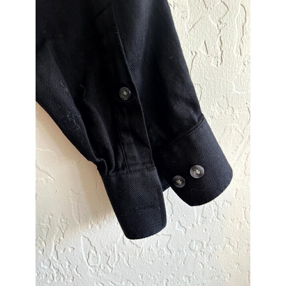 Michael Kors Mens Stretch Slim Fit Button-Up Shirt Mens Size 16.5 32/33 Black - Picture 14 of 16